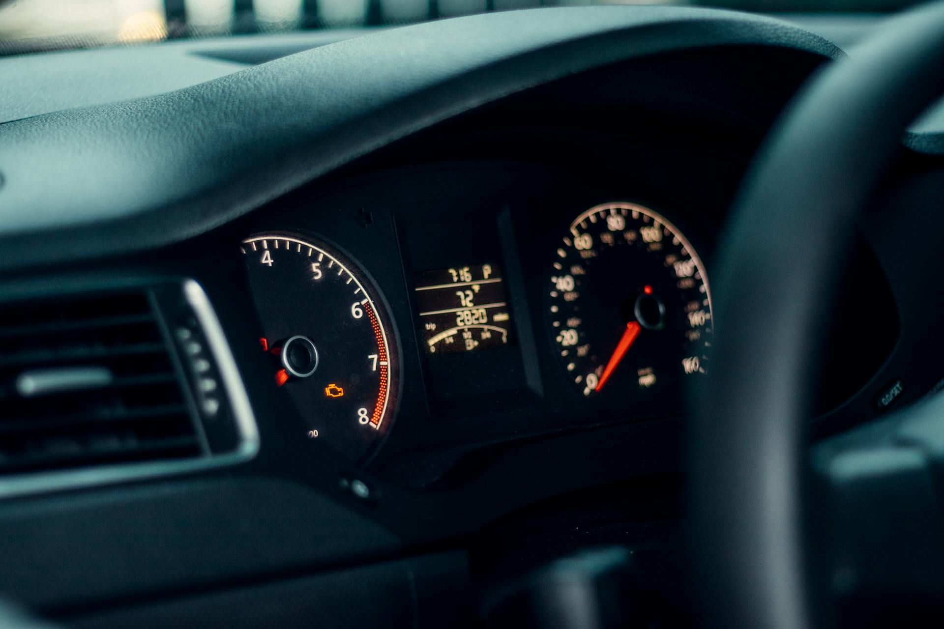 Car Instrument Panel and Gauges
